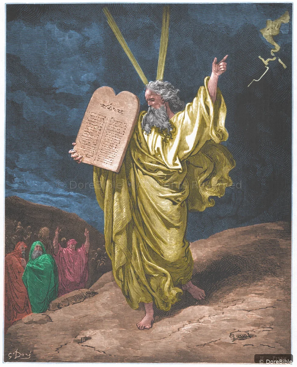 Moses Comes Down from Mount Sinai by Gustave Doré