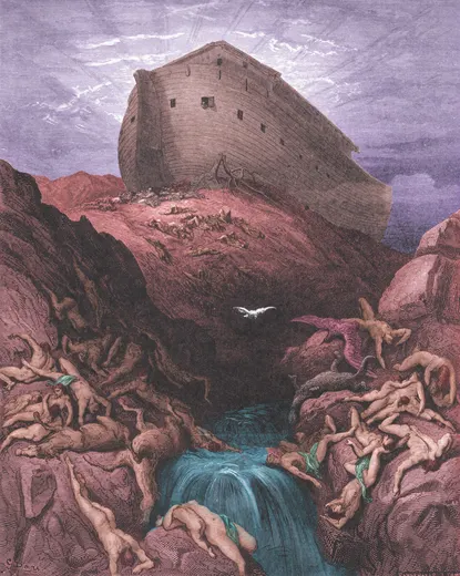 Gustave Doré Bible illustration: The Dove Sent Forth from the Ark — Illustration 008