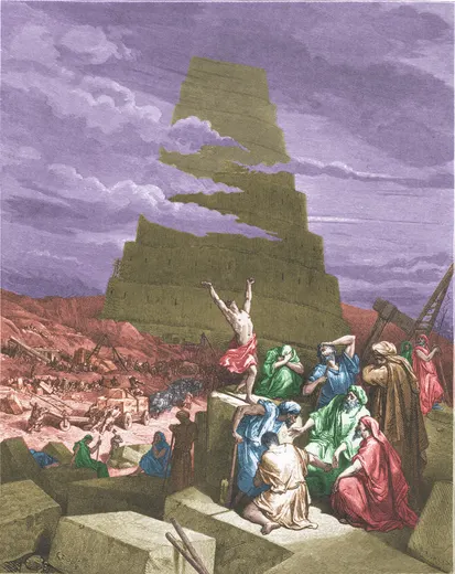 Gustave Doré Bible illustration: The Confusion of Tongues — Illustration 010