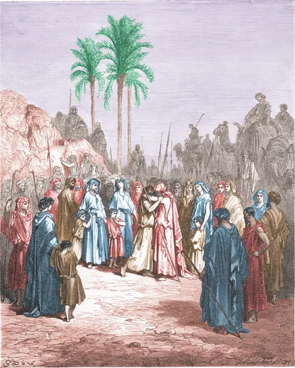 Gustave Doré Bible illustration: The Meeting of Jacob and Esau — Illustration 025