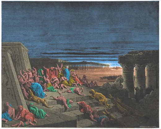 Gustave Doré Bible illustration: The Plague of Darkness — Illustration 034