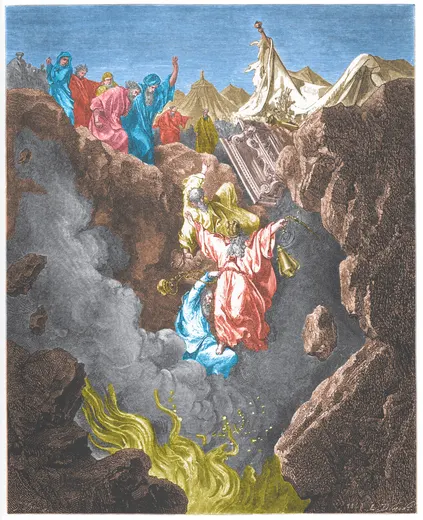 Gustave Doré Bible illustration: The Death of Korah, Dathan and Abiram — Illustration 043