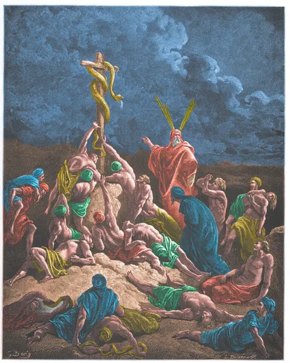 Gustave Doré Bible illustration: The Brazen Serpent — Illustration 044