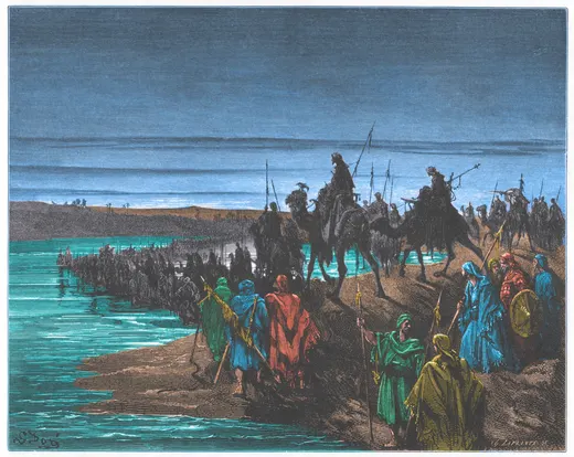 Gustave Doré Bible illustration: The Children of Israel Crossing the Jordan — Illustration 046