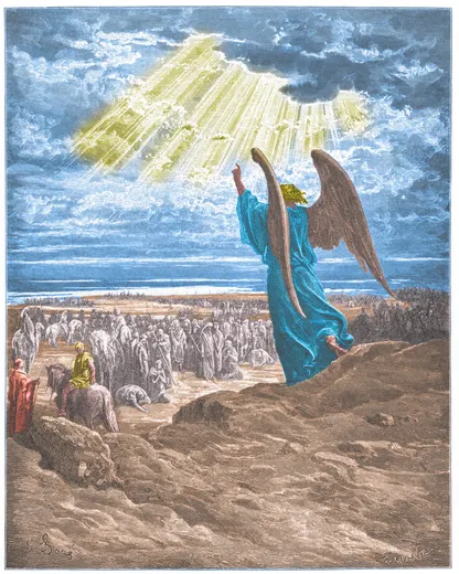 Gustave Doré Bible illustration: The Angel Appearing to Joshua — Illustration 047