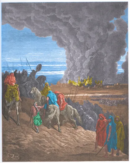 Gustave Doré Bible illustration: Joshua Burns the Town of Ai — Illustration 051