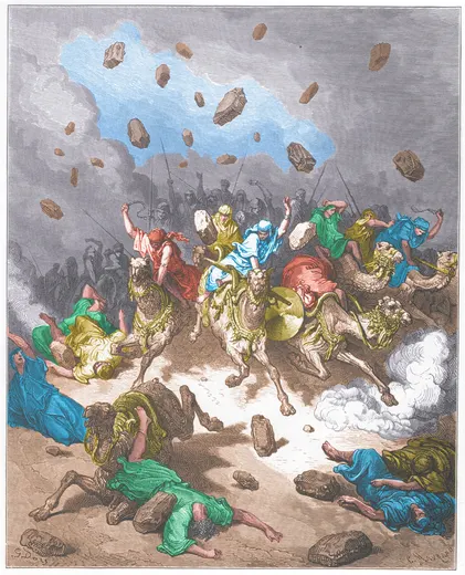 Gustave Doré Bible illustration: The Destruction of the Army of the Amorites — Illustration 052