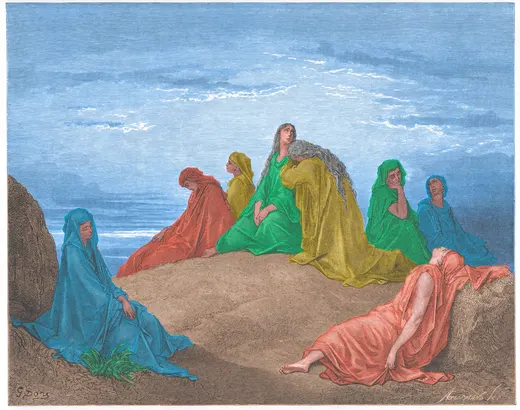 Gustave Doré Bible illustration: The Daughters of Israel Lamenting the Daughter of Jephthah — Illustration 061