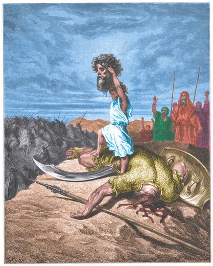 Gustave Doré Bible illustration: David and Goliath — Illustration 075