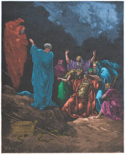 Gustave Doré Bible illustration: Saul and the Witch of Endor — Illustration 080