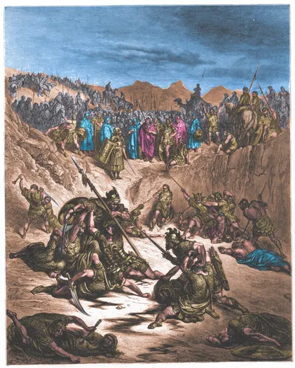 Gustave Doré Bible illustration: Combat Between the Champions of Ish-Bosheth and David — Illustration 083