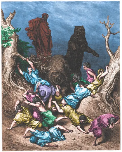 Gustave Doré Bible illustration: The Children Destroyed by Bears — Illustration 103