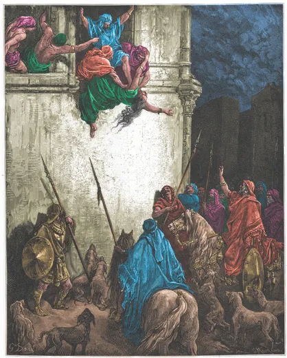 Gustave Doré Bible illustration: The Death of Jezebel — Illustration 105