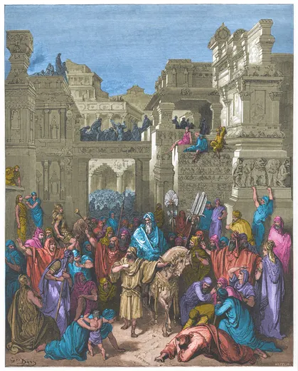 Gustave Doré Bible illustration: The Triumph of Mordecai — Illustration 120
