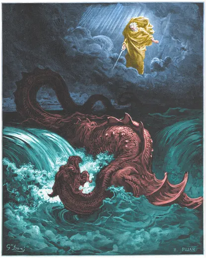 Gustave Doré Bible illustration: The Destruction of Leviathan — Illustration 128