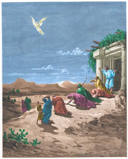 Gustave Doré Bible illustration: The Angel Raphael and the Family of Tobit — Illustration 141