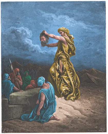 Gustave Doré Bible illustration: Judith Showing the Head of Holofernes — Illustration 143