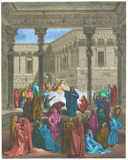 Gustave Doré Bible illustration: Daniel Confounding the Priests of Bel — Illustration 148