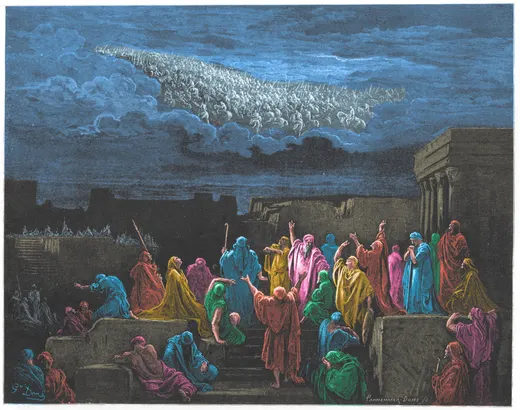 Gustave Doré Bible illustration: The Army Appears in the Heavens — Illustration 155