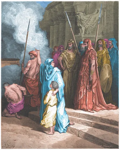 Gustave Doré Bible illustration: The Courage of a Mother — Illustration 157