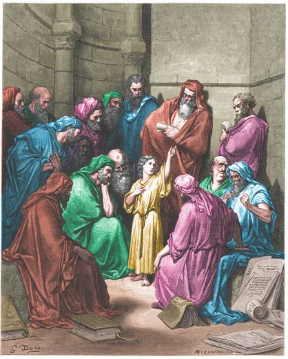 Gustave Doré Bible illustration: Jesus with the Doctors — Illustration 166
