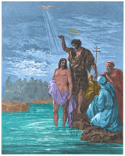 Gustave Doré Bible illustration: The Baptism of Jesus — Illustration 168