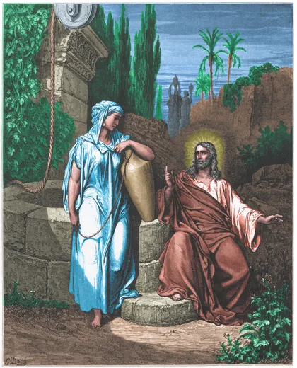 Gustave Doré Bible illustration: Jesus and the Woman of Samaria — Illustration 171