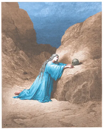Gustave Doré Bible illustration: Mary Magdalene Repentant — Illustration 177