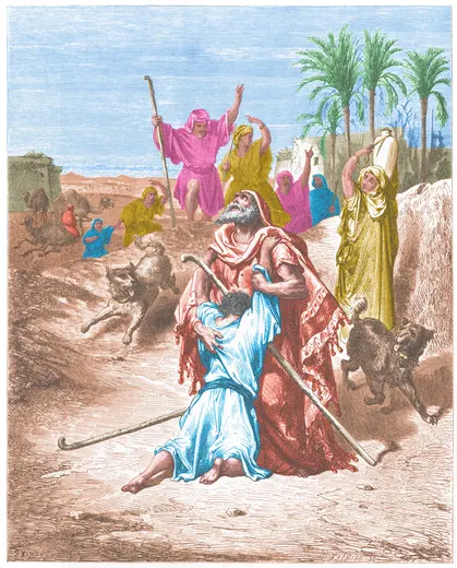 Gustave Doré Bible illustration: The Prodigal Son in the Arms of His Father — Illustration 194