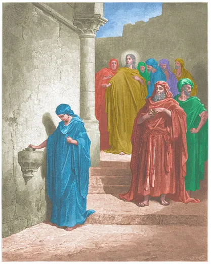 Gustave Doré Bible illustration: The Widow's Mite — Illustration 201