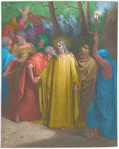 Gustave Doré Bible illustration: The Judas Kiss — Illustration 205