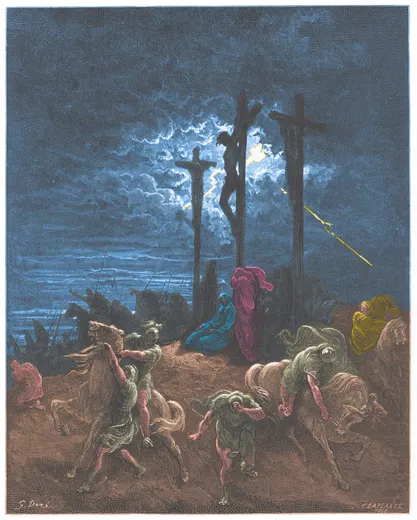 Gustave Doré Bible illustration: The Darkness at the Crucifixion — Illustration 216