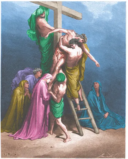 Gustave Doré Bible illustration: The Descent from the Cross — Illustration 217