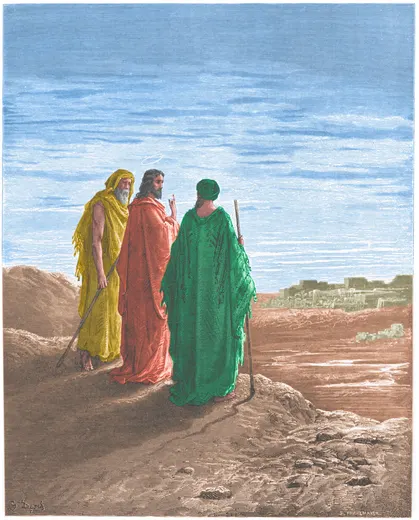 Gustave Doré Bible illustration: Jesus and the Disciples Going to Emmaus — Illustration 221