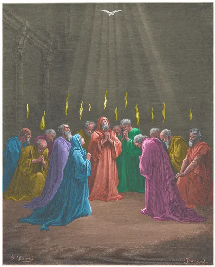Gustave Doré Bible illustration: The Descent of the Spirit — Illustration 224